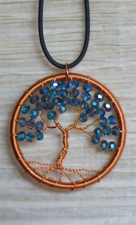 Copper Wire Wrapped Tree Of Life Pendant By RecycledBeautifully 22 00