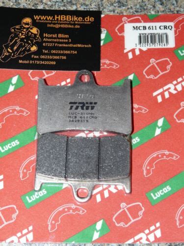 X Lucas Trw Brake Pads Mcb Crq Front Yzf R Rn Also Abs