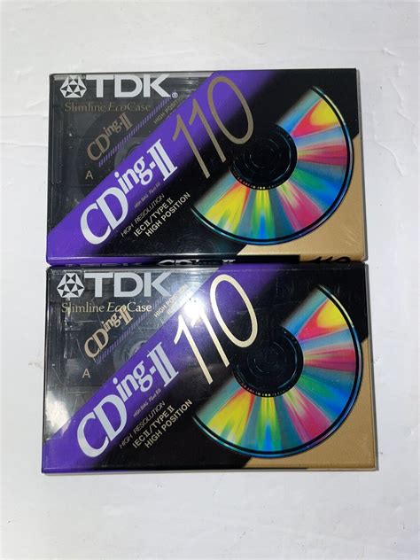 TDK CDing II 110 Type 2 High Position Audio Cassette Tapes Sealed Lot