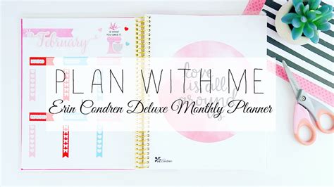 Erin Condren Deluxe Monthly Planner Plan With Me Youtube