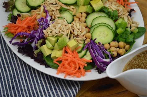 Chopped Salad With Miso Ginger Dressing Leah Hawkins