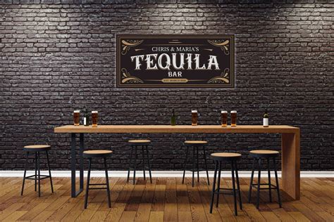 Tequila Bar Sign Wood Bar Sign Bar Sign T Wedding Sign Etsy