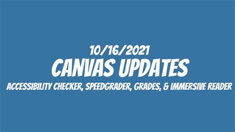 Canvas Updates 10 16 2021 YouTube