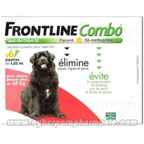 FRONTLINE COMBO SPOT ON XL Chien De 40 Kg 6 Pipettes