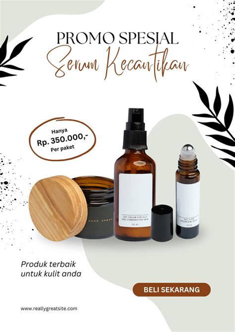 contoh poster kecantikan gratis siap edit canva