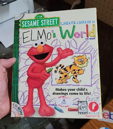 Sesame Street Create And Draw Elmos World Cd Rom Mattel Media 1999