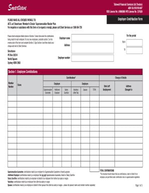 Fillable Online AETL Acf Smartsave Members Choice Superannuation Master