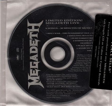 Megadeth - Limited Edition! Megadeth Live - Encyclopaedia Metallum: The Metal Archives