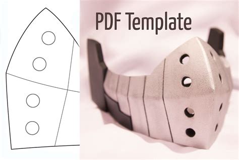 Cosplay Mask PDF Pattern Template Etsy Cosplay Diy Cosplay Deku Mask