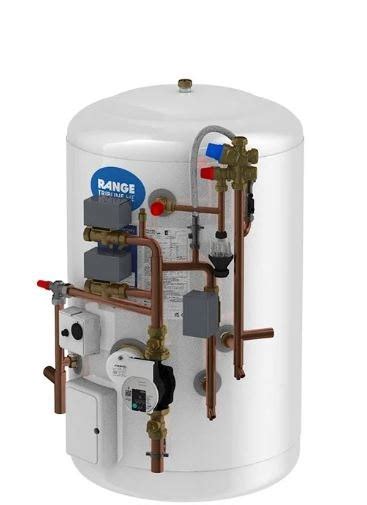 Kingspan Range Tribune He 120 Litres Unvented Vertical Pre Plumbed Indirect Hot Water Cylinder