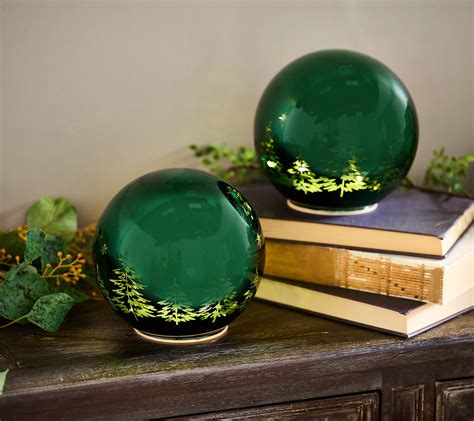 As Is Set Of Illuminated Spheres With Tree Scene By Valerie Qvc