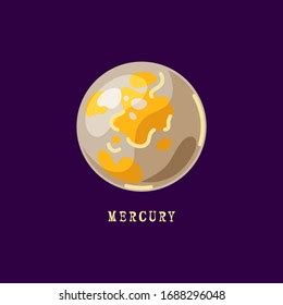 Mercury Planet Logo Outer Space Symbol Stock Vector (Royalty Free ...