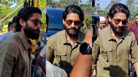 Naga Chaitanya Snapped Thandel Movie Opening Filmyfocus YouTube