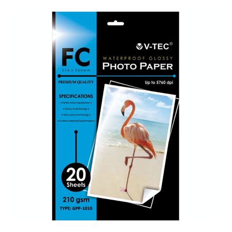 Jual V Tec Glossy Photo Paper Folio F Gsm Gpp Shopee Indonesia