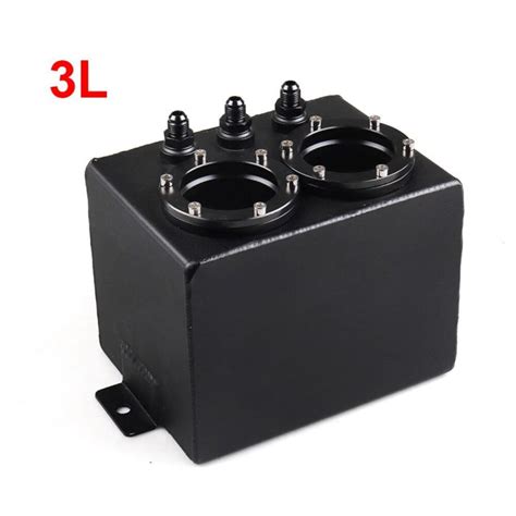 3L Universal Fuel Surge Tank Double Gate Billet Aluminum Oil Catch Tank