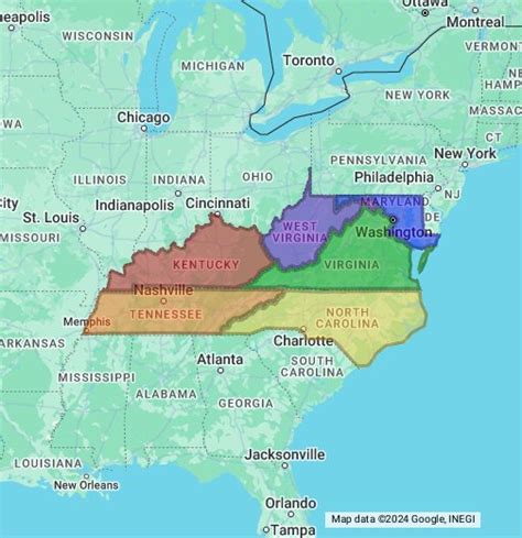 Map Of Virginia Tennessee Border - Amanda Marigold