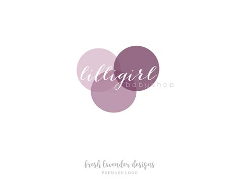 Polka Dot Logo, Purple Logo With Dots, Custom Logo, Photography Logo ...