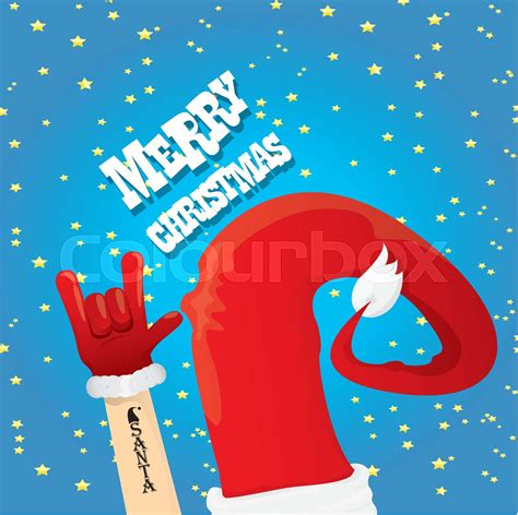 Christmas Rock n roll greeting card. | Stock vector | Colourbox