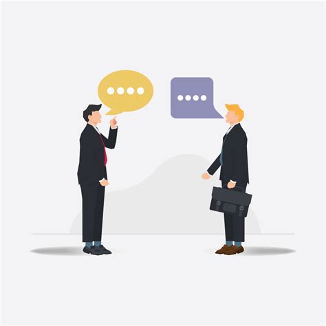 Two businessman are arguing. Debate at work, dissent design vector