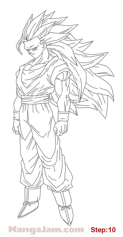 Lets Learn How To Draw Super Saiyan 3 From Dragon Ball Today Super