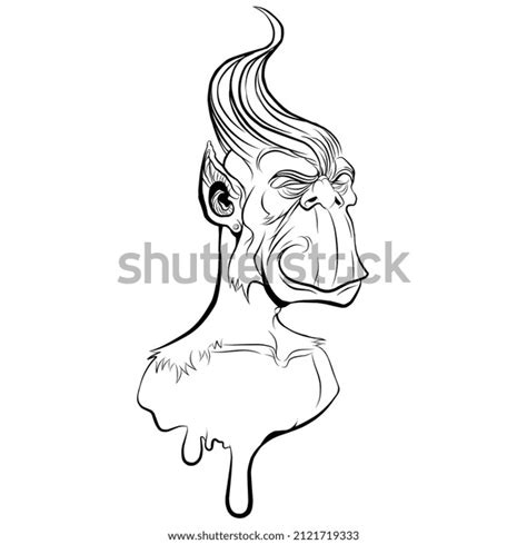 Vector Illustration Bored Ape Isolated On Stock Vector Royalty Free