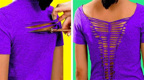 28 DIY CLOTHING AND FASHION HACKS YouTube