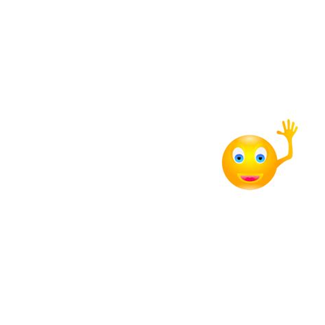 Vector Drawing Of Yellow Hand Waving Smiley Free Svg