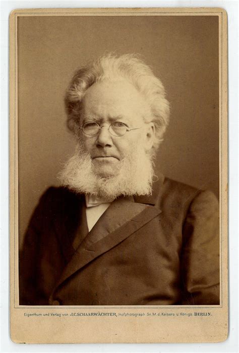 Ibsen Henrik Portrait Photograph With Autograph Inscription Signed