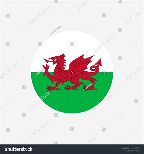 Wales Flag Vector Circle Shape Vector Stock Vector Royalty Free