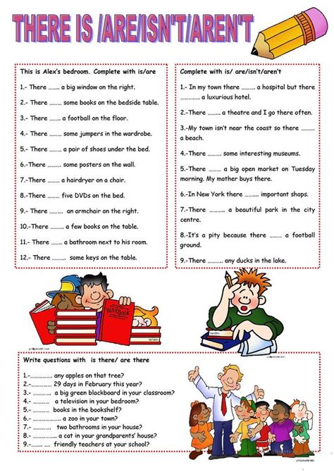 There Is Are Isn T Aren T Worksheet Free Esl Printable Worksheets