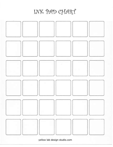 Printable Blank Color Swatch Chart