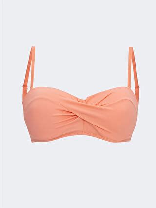LCW DREAM Mercan Dolgusuz Düz Raşel Kumaş Bikini Üst S23975Z8 LXB LCW