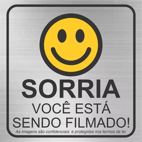 Placa Sorria Voc Est Sendo Filmado X Cm C Mera Alum Nio Mercadolivre