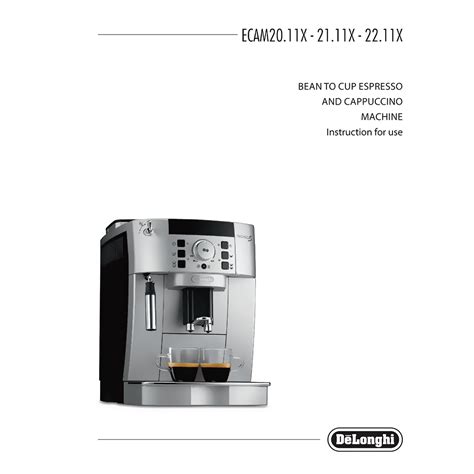 De'Longhi Magnifica S Coffee Maker ECAM21.117.SB User Manual