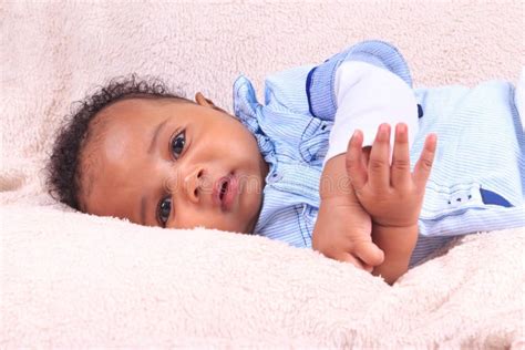 Newborn Baby African American Black Stock Image - Image of cute ...