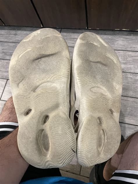 This what bottoms of foams look like after 1 year and 3 months of daily ... 