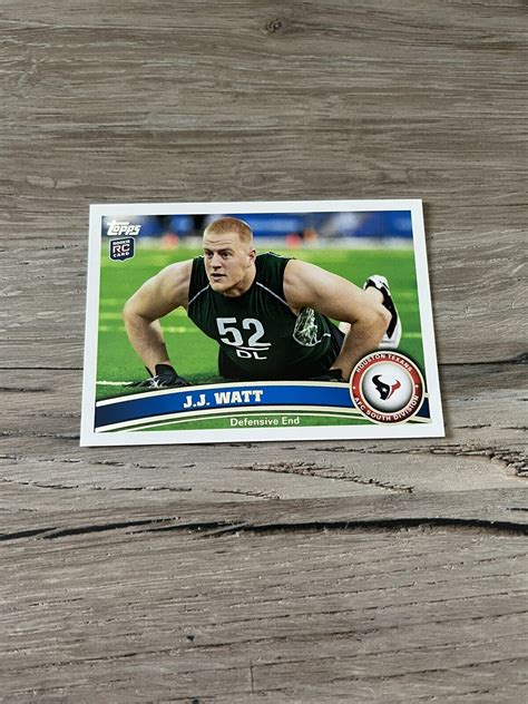 Topps Football Jj Watt Rookie Card Rc Houston Texans Ebay