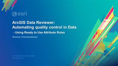 Pdf Arcgis Data Reviewer Automating Quality Control In The