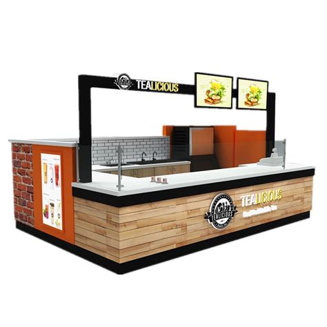 Custom Bubble Tea Stand Use In Store Shopping Mall Mall Kiosks