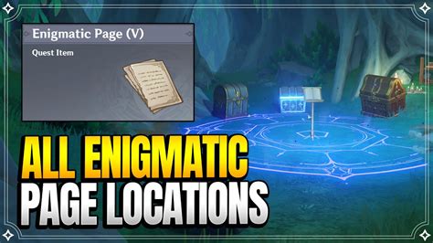 All Enigmatic Pages Locations World Quests Puzzles Genshin