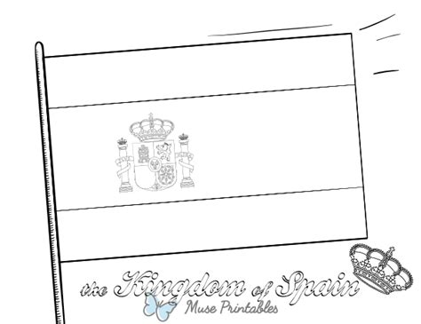 Printable Spanish Flag Coloring Page