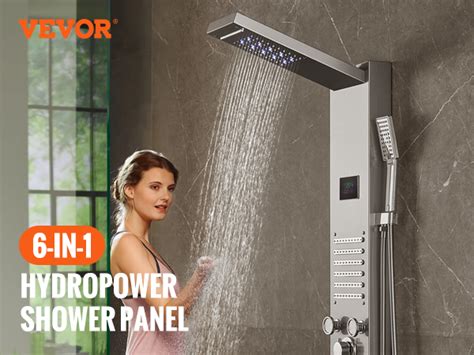 Vevor Shower Panel System 6 Shower Modes Led And Screen