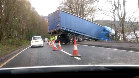 Lorry Drivers Narrow Escape In A82 Loch Lomond Crash Bbc News