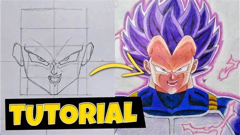 Cómo DIBUJAR a VEGETA HAKAISHIN TUTORIAL paso a paso VEGETA DIOS DE