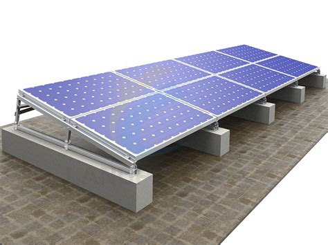 Fábrica OEM Montaje solar en techo plano Paisaje de dos filas de China