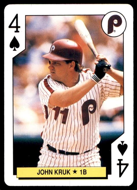 U S Playing Card Co Set Break John Kruk Philadelphia Phillies