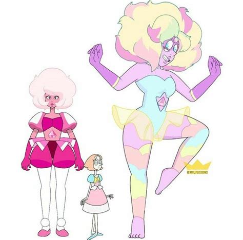 🎨 Mv Fusions [instagram] Rainbow Quartz Pink Diamond And Pink Pearl Steven Universe