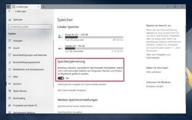 Anleitung Windows Speicherplatz Freigeben Speicher Bereinigen