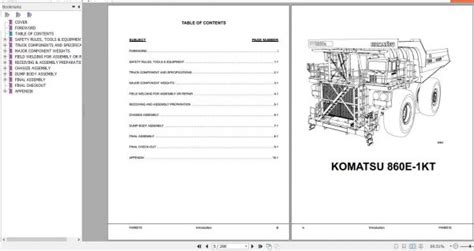 Komatsu Mining Rigid Dump Trucks 860e 1kt Field Assembly Manual