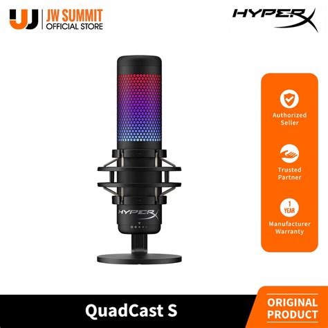 HyperX QuadCast S USB Condenser Full Featured RGB Gaming Microphone